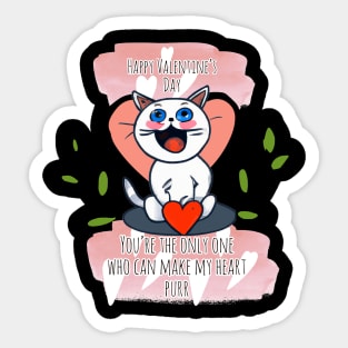 Cat Proposing on Valentine's Day Sticker